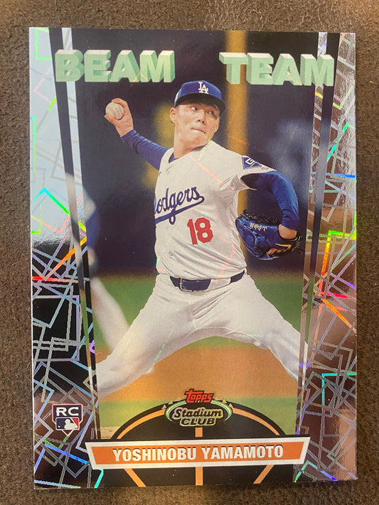 Yoshinobu Yamamoto -  2024 Topps Stadium Club - Beam Team SSP - Dodgers