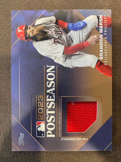 Brandon Marsh - 2024 Topps Series 1 - Postseason Performance Game-Used RELIC /25 - Phillies
