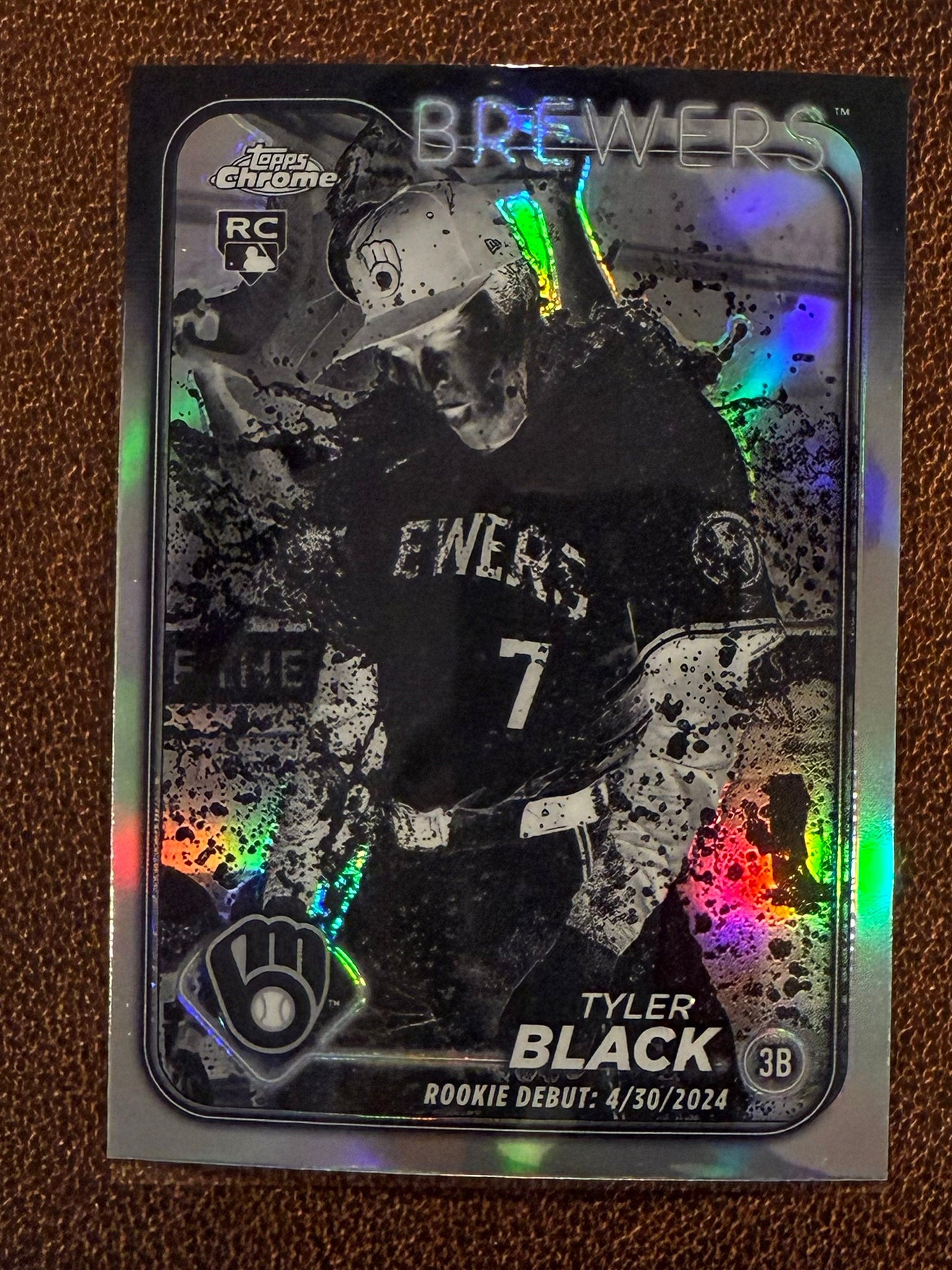 Tyler Black - 2024 Topps Chrome Update - Negative Refractor (Rookie Debut) - Brewers