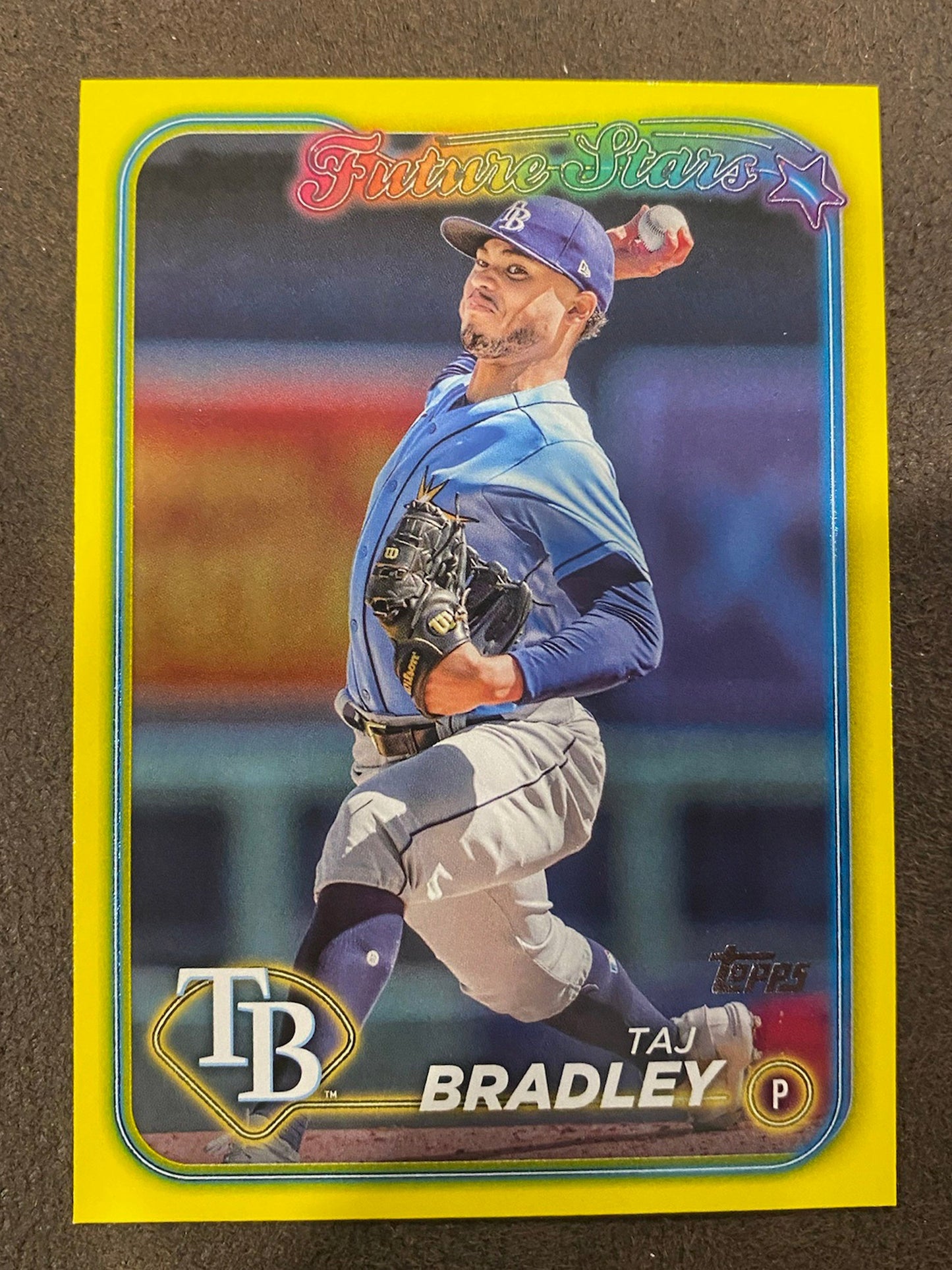 Taj Bradley - 2024 Topps Series 2 - Yellow Parallels - Rays