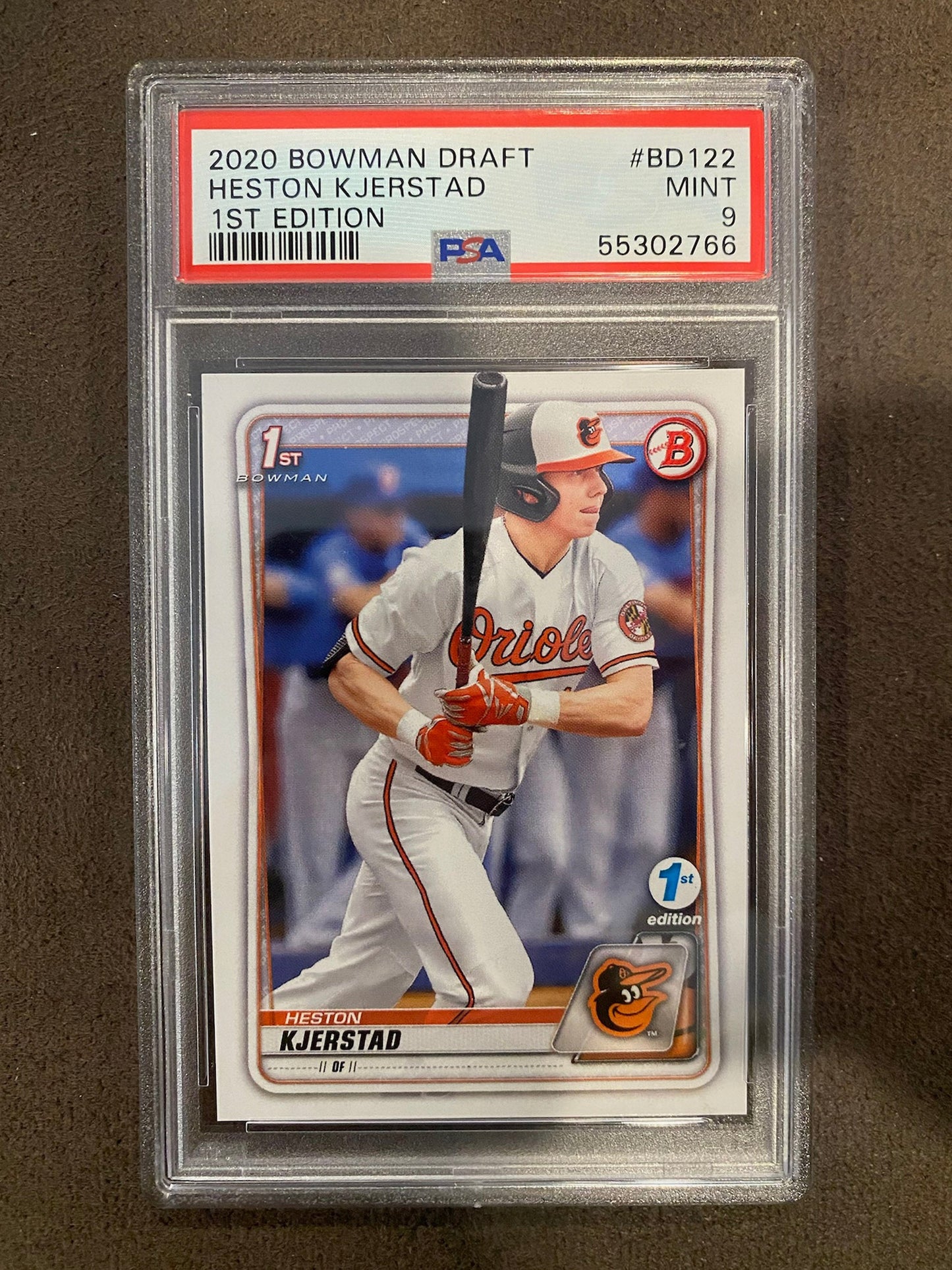Heston Kjerstad - 2020 Bowman Draft - 1st Bowman 1st Edition (PSA 9) - Orioles