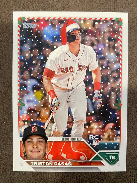Triston Casas - 2023 Topps Holiday - Santa Hat SP - Red Sox