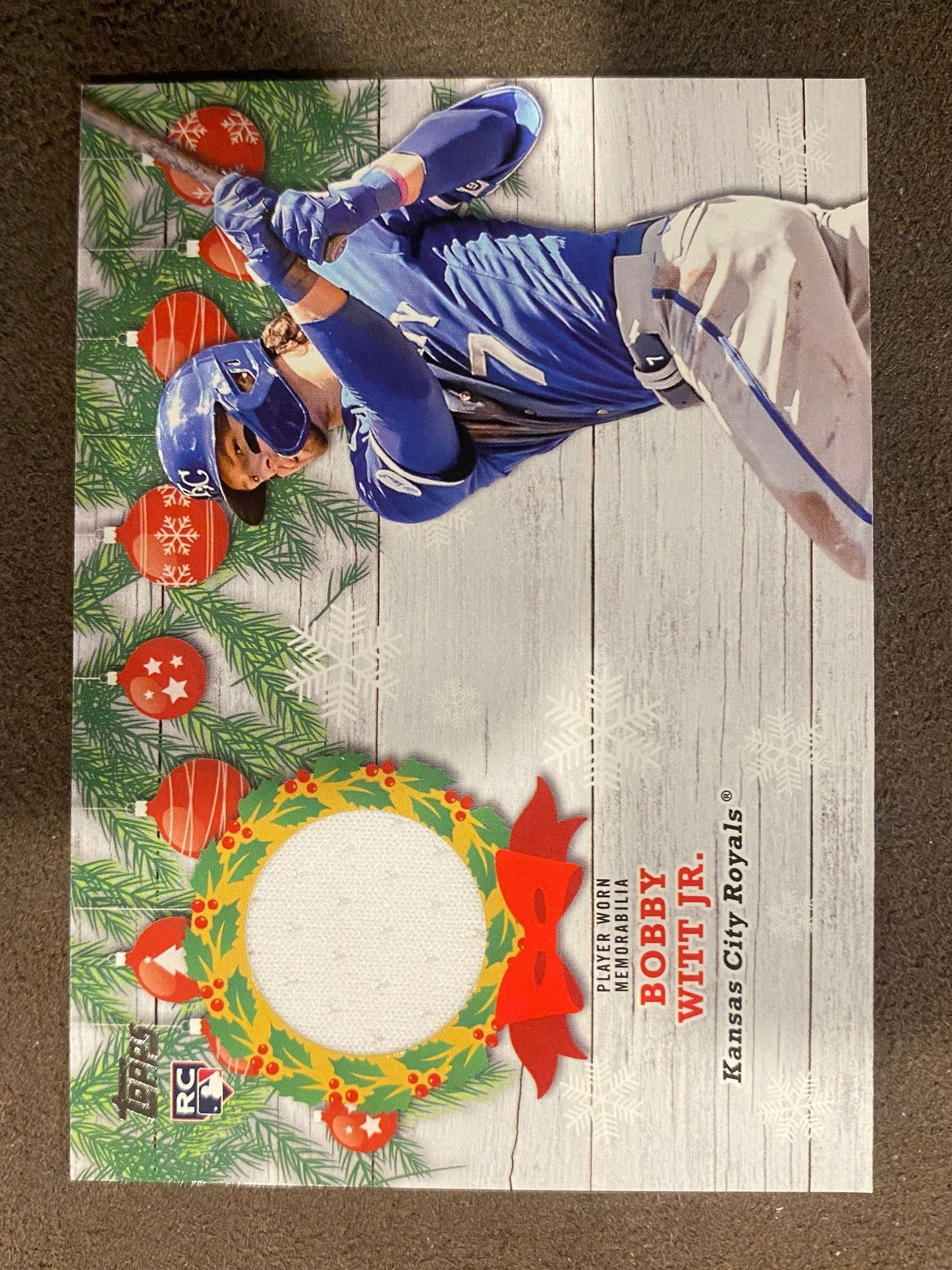 Bobby Witt Jr - 2022 Topps Holiday - Player-Worn RELIC - Royals