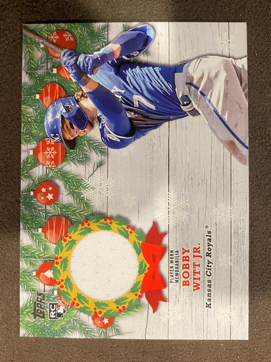 Bobby Witt Jr - 2022 Topps Holiday - Player-Worn RELIC - Royals