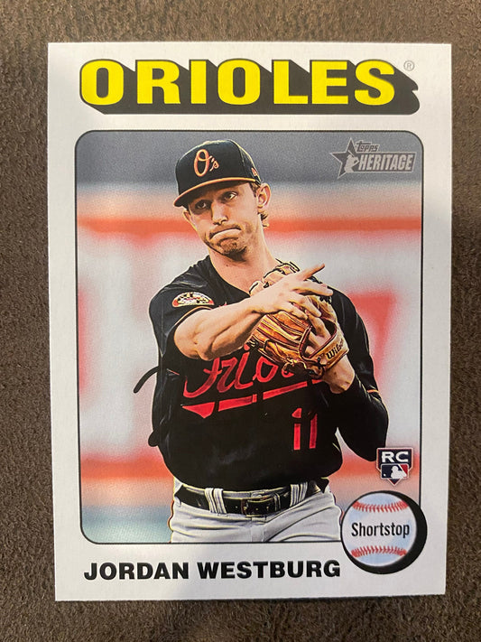 Jordan Westburg - 2024 Topps Heritage - White Border - Orioles