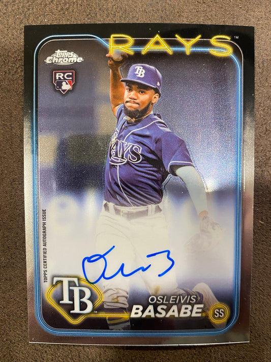 Osleivis Basabe - 2024 Topps Chrome - Base AUTO - Rays