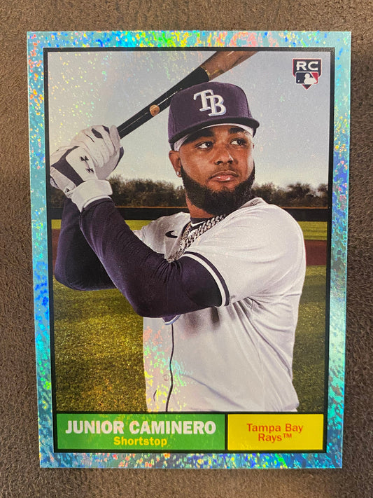 Junior Caminero - 2024 Topps Archives - Aqua Sparkle /75 - Rays
