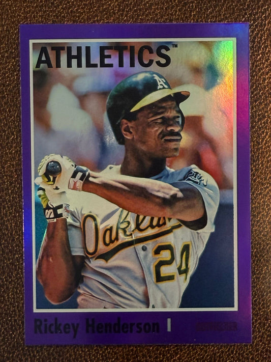 Rickey Henderson - 2024 Topps Archives - Purple Foil - Athletics