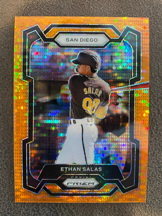 Ethan Salas - 2024 Panini Prizm - Orange Pulsar /399 - Padres