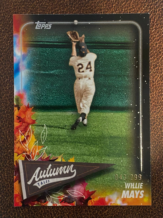 Willie Mays - 2024 Topps Update - Autumn Tales BLACK /299 - Giants