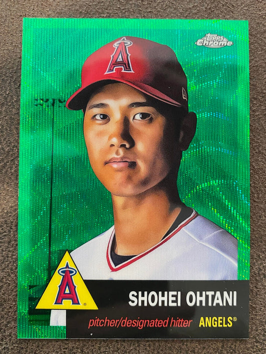 Shohei Ohtani - 2022 Topps Chrome Platinum Anniversary - Green Wave /99 - Angels