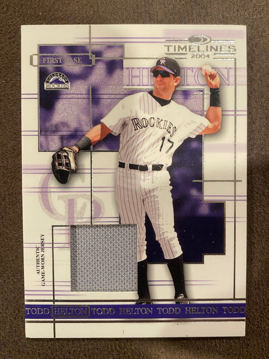 Todd Helton - 2004 Donruss - Timelines Game-worn RELIC - Rockies