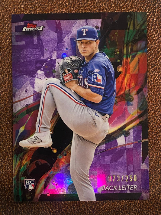 Jack Leiter - 2024 Topps Finest - Common Purple /250 - Rangers