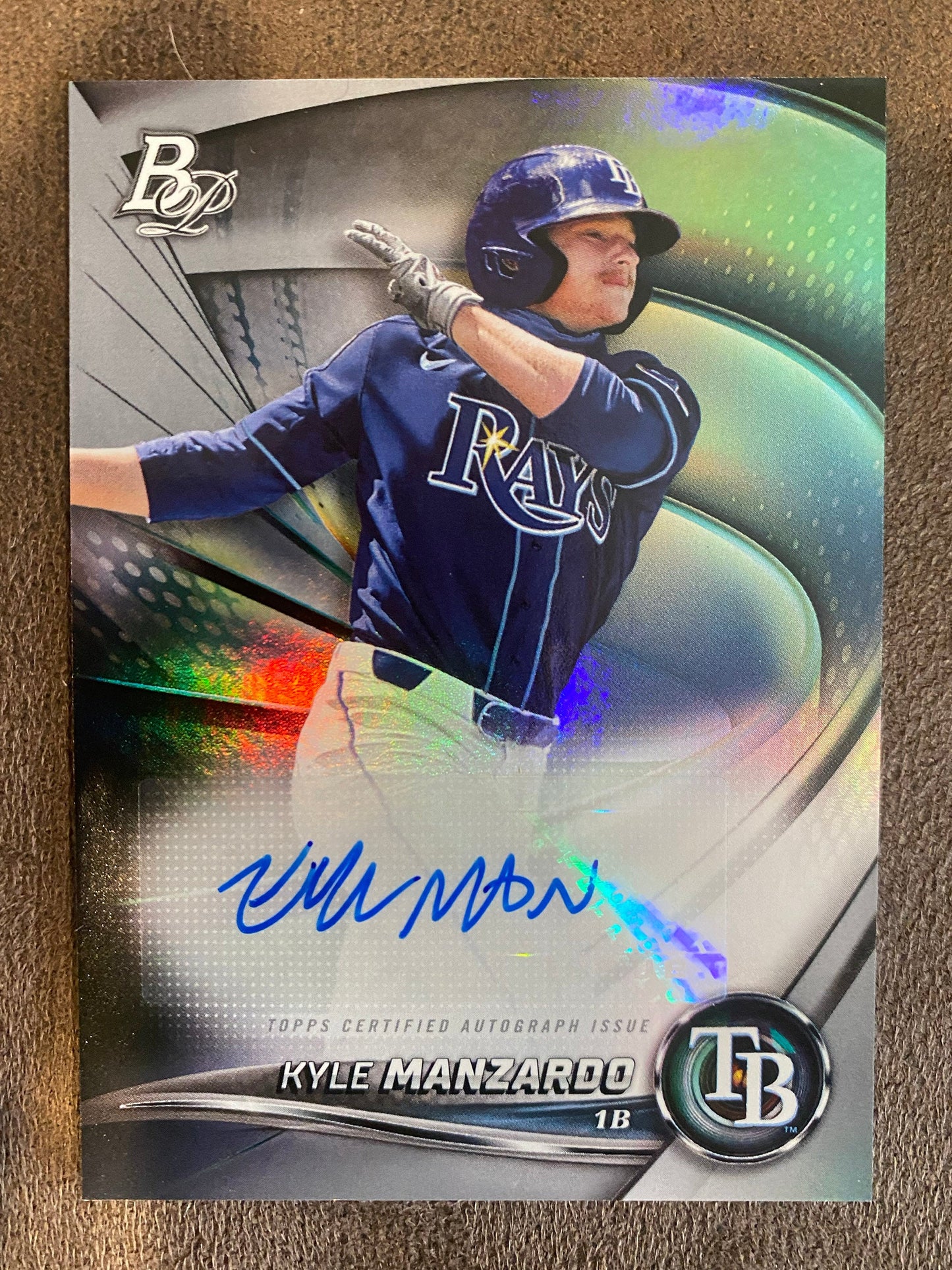 Kyle Manzardo - 2022 Bowman Platinum Prospect - AUTO - Rays