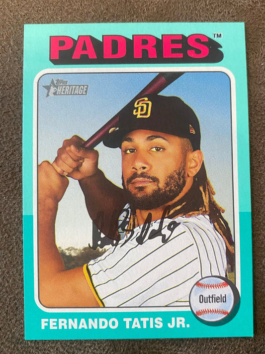 Fernando Tatis Jr. - 2024 Topps Heritage High Number - Aqua Border - Padres