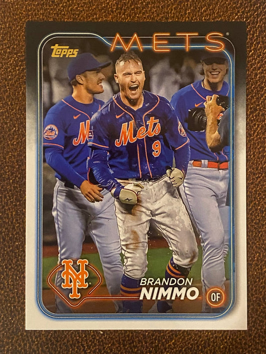 Brandom Nimmo - 2024 Topps Series 1 - SSP Golden Mirror - Mets