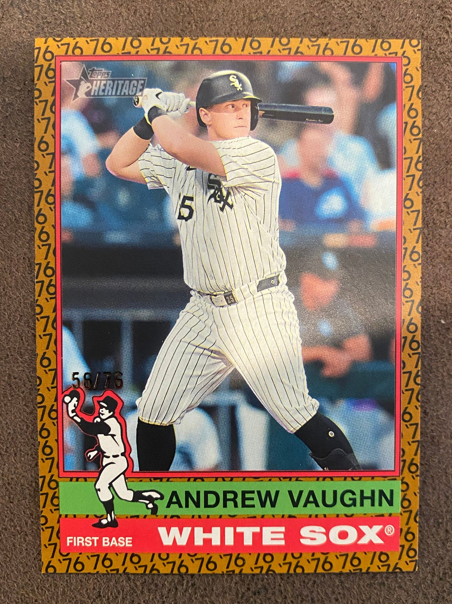 Andrew Vaughn - 2025 Topps Heritage - 1976 Border /76 - White Sox