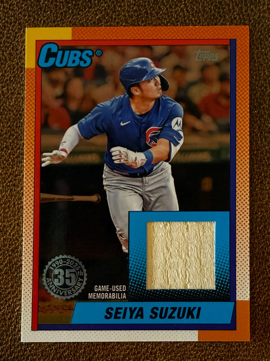 Seiya Suzuki - 2025 Topps Series 1 - 1990 Insert RELIC /50 - Cubs