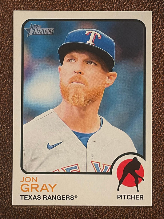 Jon Gray - 2022 Topps Heritage High Number - Short Print - Rangers