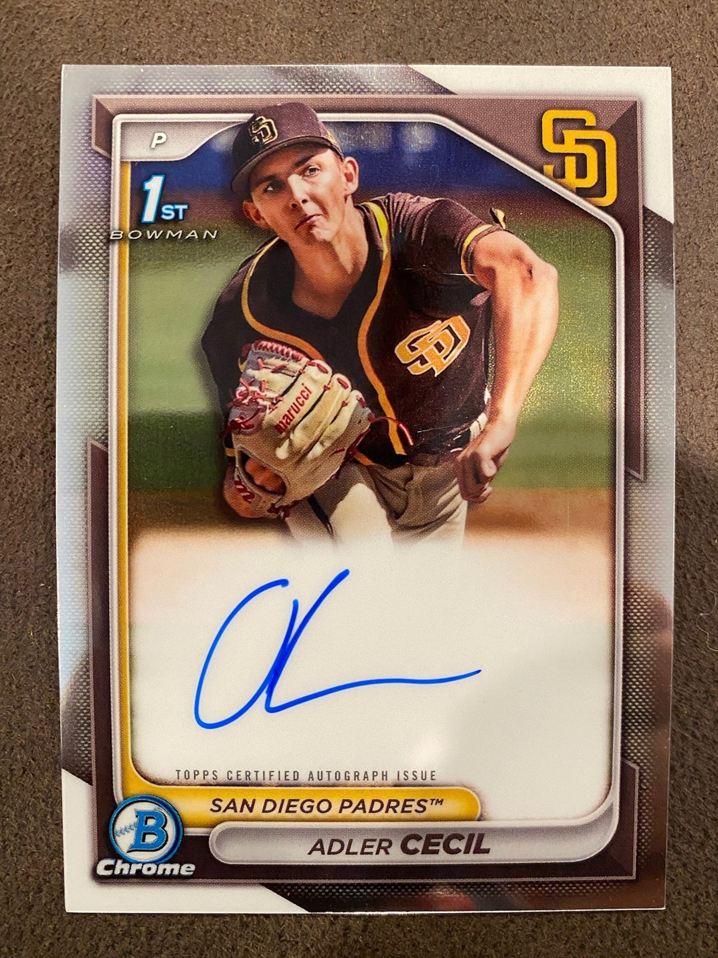 Adler Cecil  - 2024 Bowman Chrome - 1st AUTO - Padres