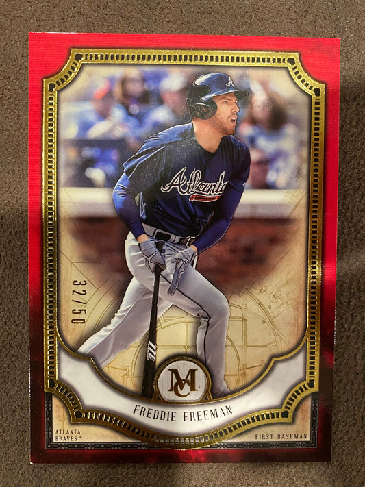 Freddie Freeman - 2018 Topps Museum Collection - Red /50 - Braves
