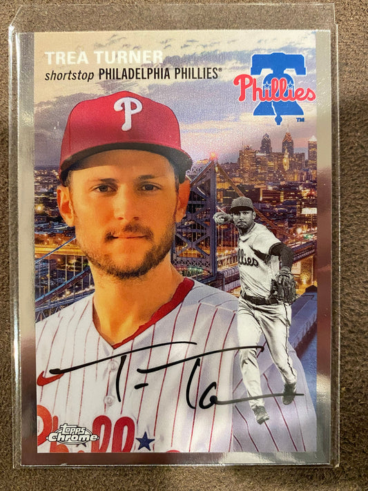 Trea Turner - 2023 Topps Chrome Platinum Anniversary - City Variation SP - Phillies