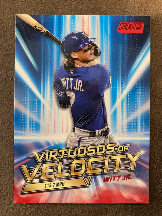 Bobby Witt Jr - 2023 Stadium Club - Virtuosos of Velocity RED FOIL - Royals