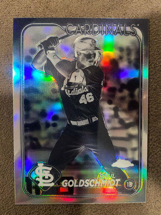 Paul Goldschmidt - 2024 Topps Chrome - Negative Refractor - Cardinals