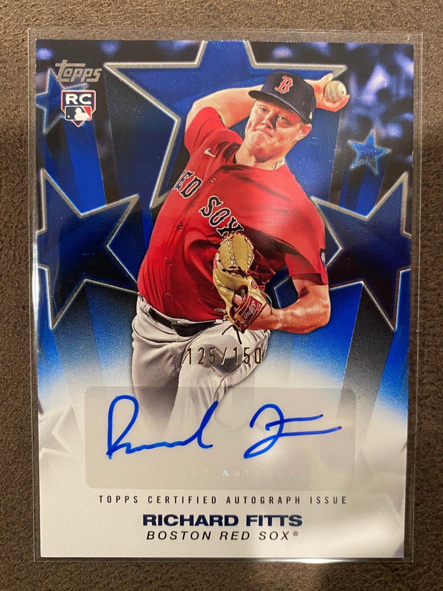 Richard Fitts - 2025 Topps Series 2 - Baseball Stars BLUE AUTO /150 - Red Sox