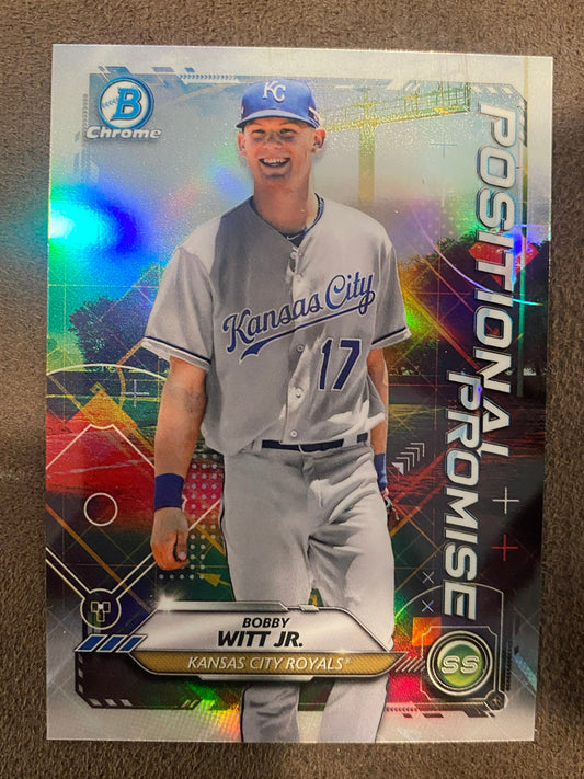 Bobby Witt Jr. - 2021 Bowman - Positional Promise Refractor - Royals