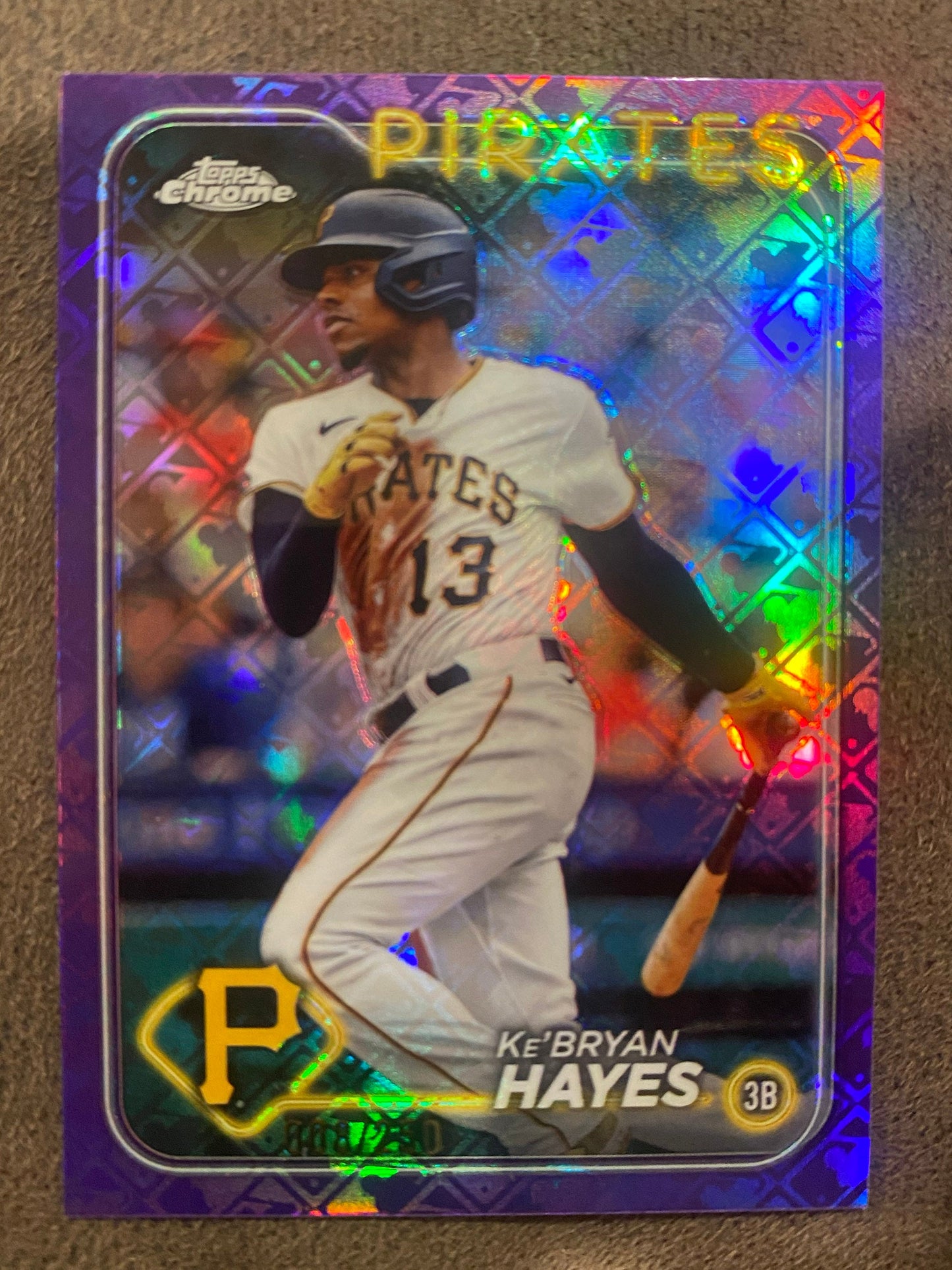 KeBryan Hayes - 2024 Topps Topps Chrome - Purple Logofractor /250 - Pirates