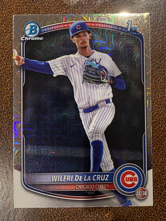 Wilfri De La Cruz - 2025 Bowman Chrome - 1st Mojo - Cubs