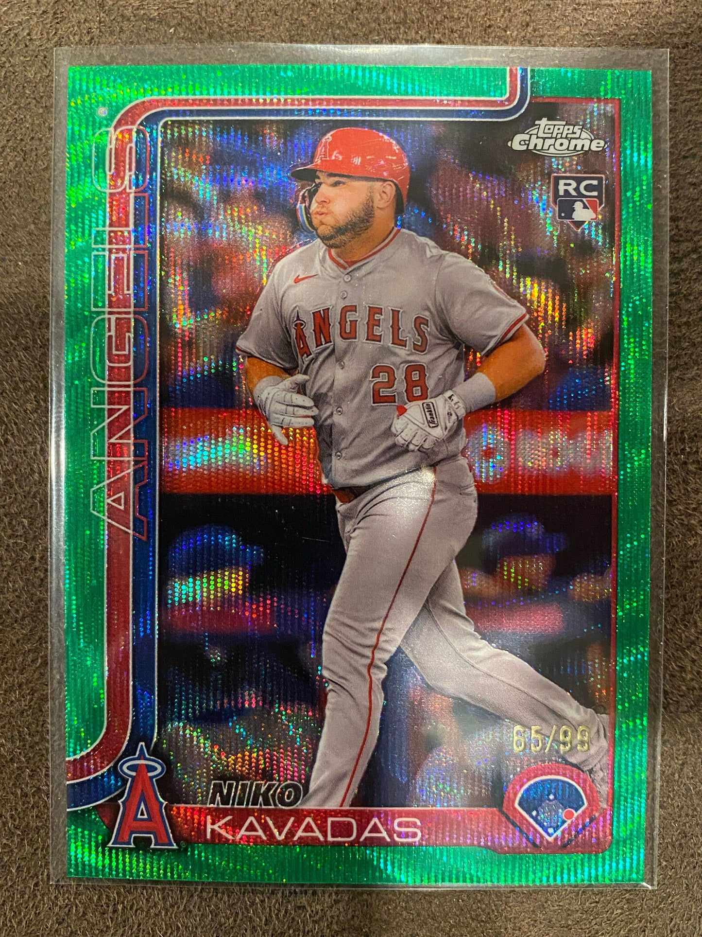 Niko Kavadas - 2025 Topps Chrome - Green Wave /99 - Angels