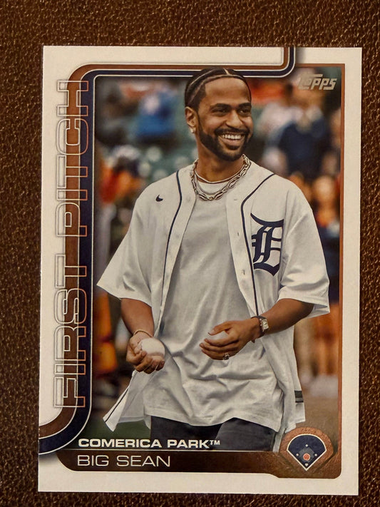 Big Sean - 2025 Topps Update - First Pitch Insert - Tigers