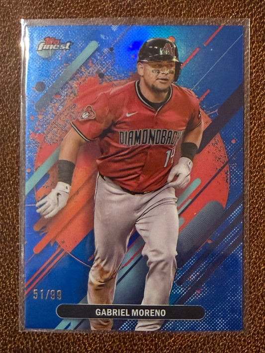 Gabriel Moreno - 2025 Topps Finest - Blue Rare /99 - Diamondbacks