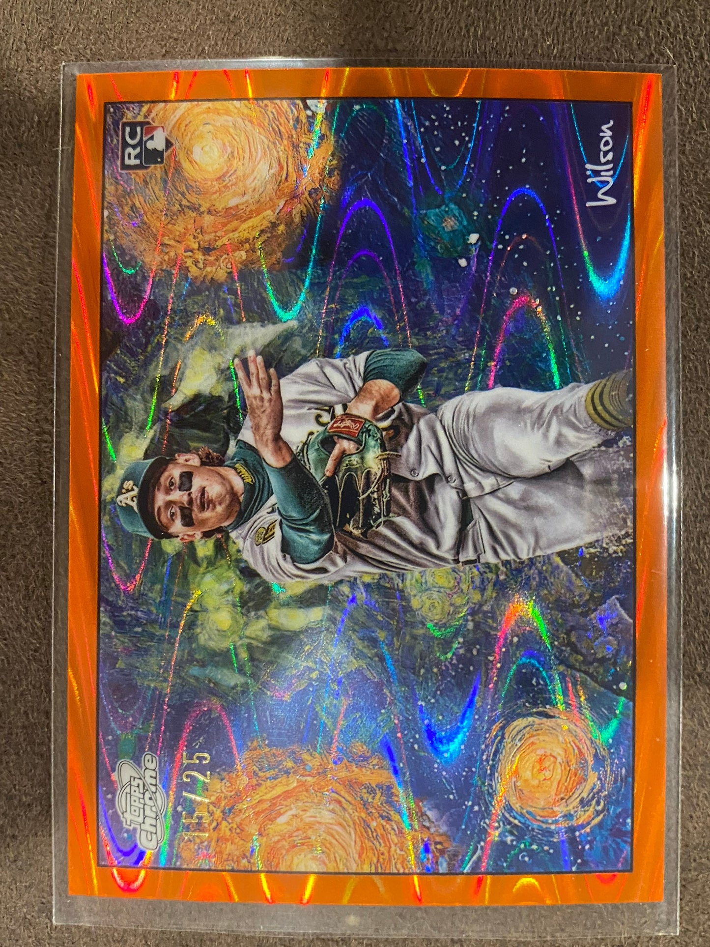 Jacob Wilson - 2025 Topps Chrome Cosmic - Stars in the Night ORANGE /25 - Athletics