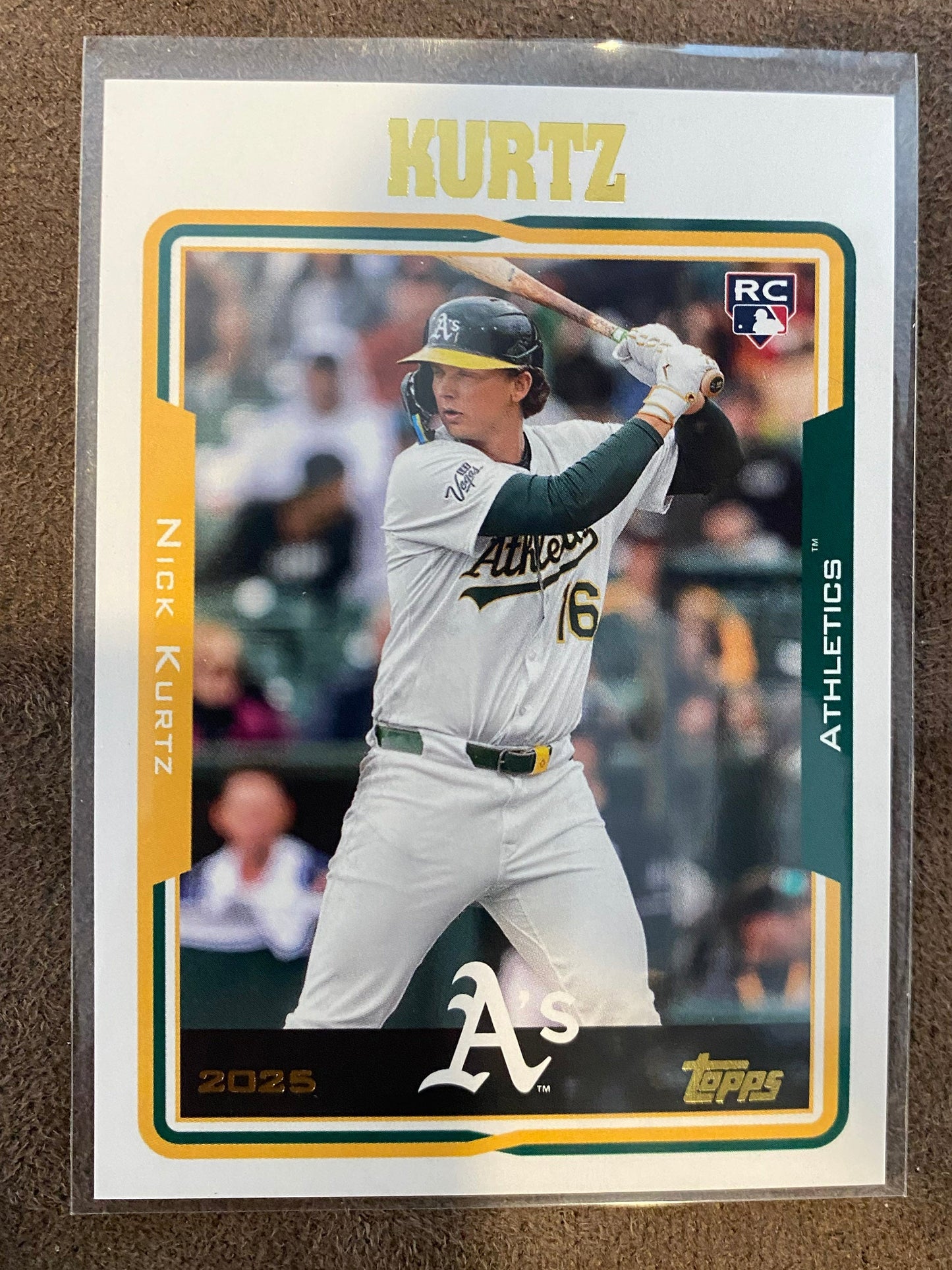 Nick Kurtz - 2025 Topps Archives - Design Varation Name Swap - Athletics