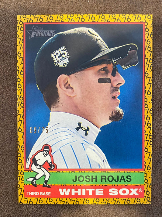 Josh Rojas - 2025 Topps Heritage High Number - 1976 Border /76 - White Sox