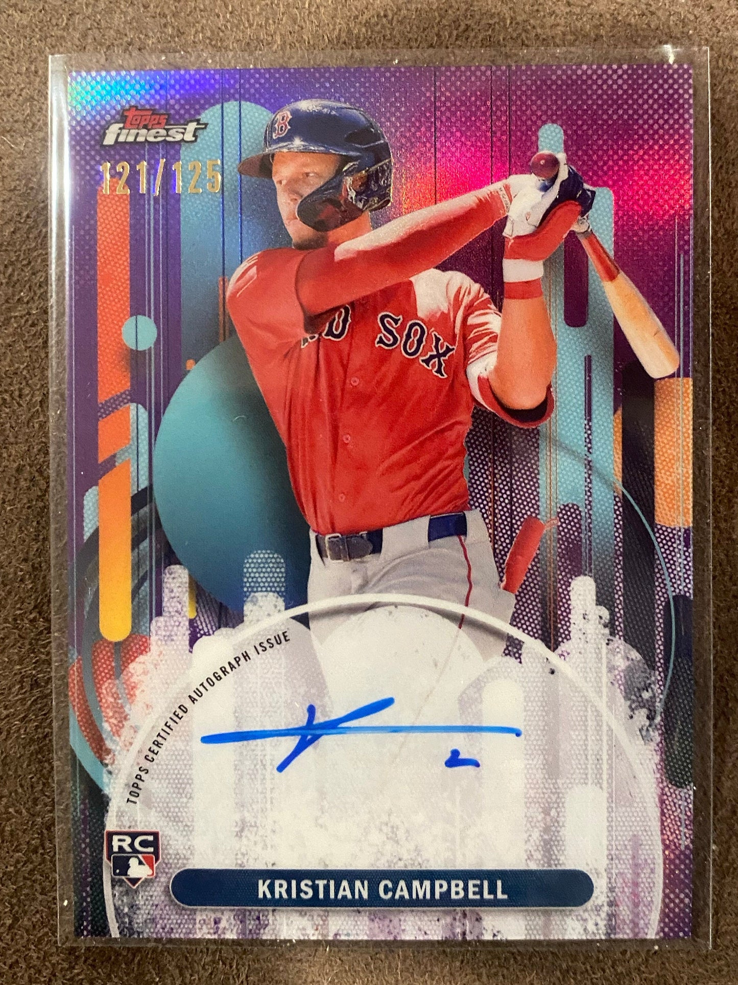 Kristian Campbell - 2025 Topps Finest - PURPLE Rookie Auto /125 - Red Sox