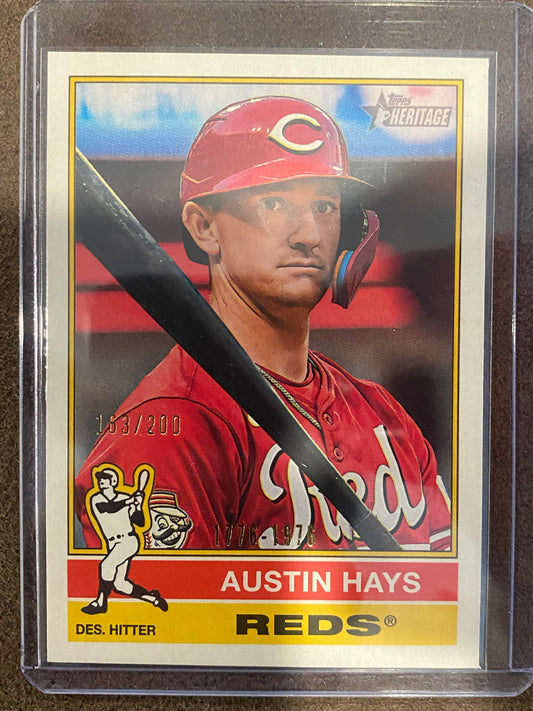Austin Hays - 2025 Topps Heritage High Number - Bicentennial /200 - Reds