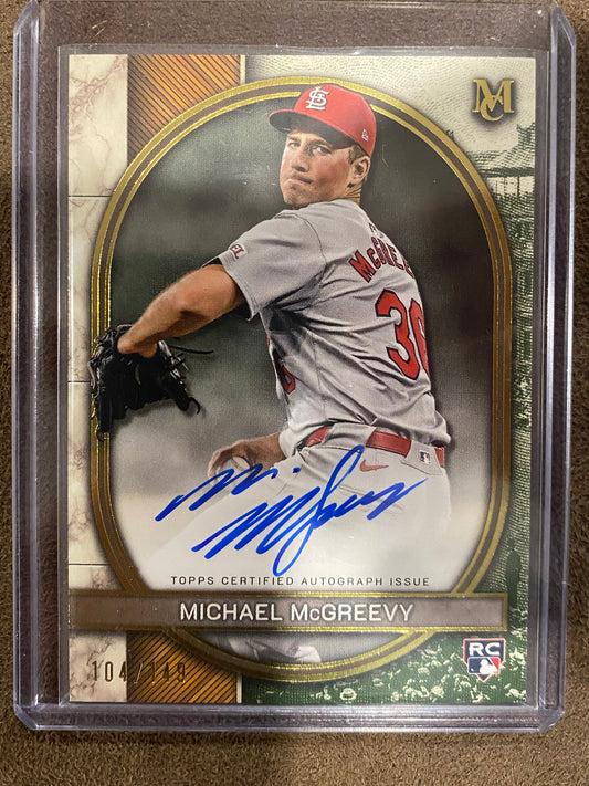 Michael McGreevy - 2025 Topps Museum Collection - AUTO /149 - Cardinals