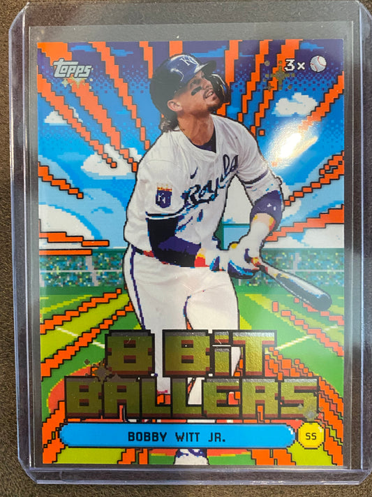 Bobby Witt Jr - 2025 Topps Series 1 - ORANGE 8 Bit Baller /25 - Royals