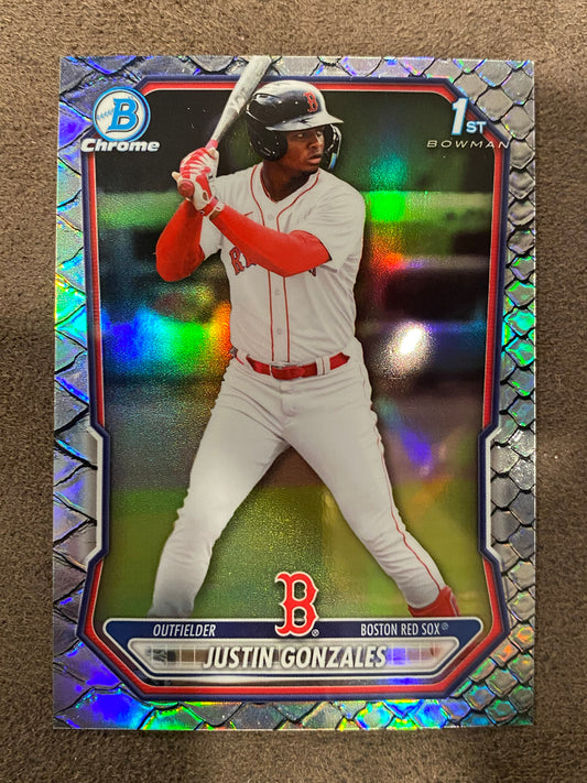 Justin Gonazles - 2026 Bowman - 1st Bowman Reptilian - Red Sox