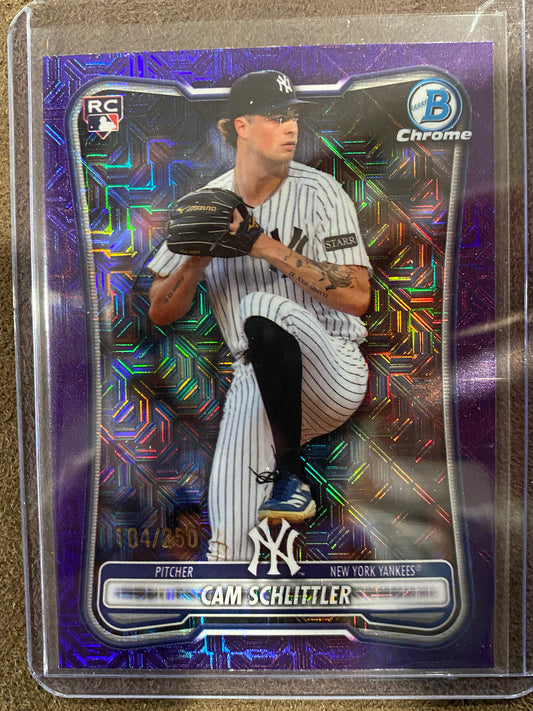 Cam Schlittler - 2026 Bowman - PURPLE Rookie MOJO /250 - Yankees