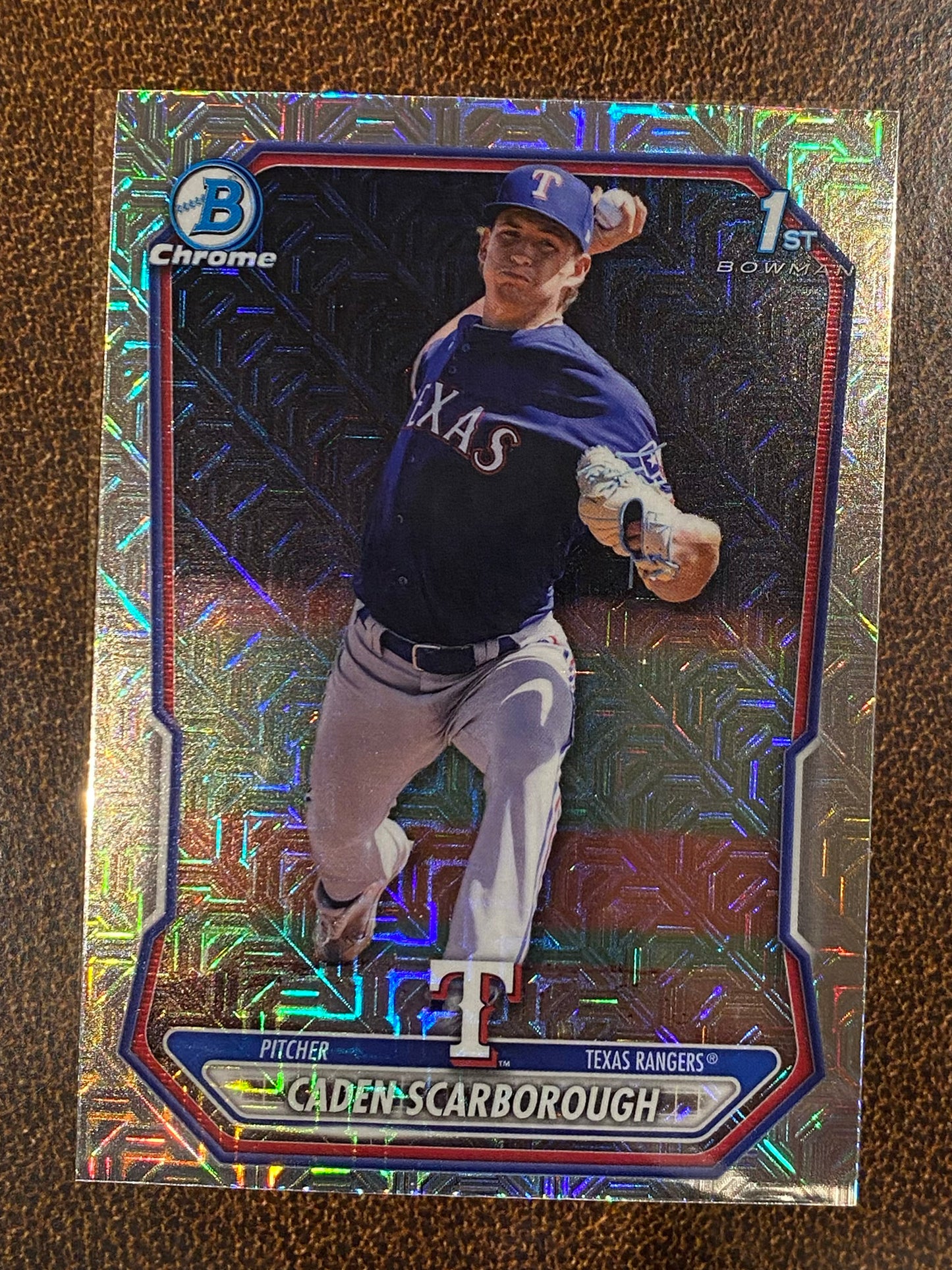 Caden Scarborough - 2026 Bowman - 1st MOJO Refractor - Rangers