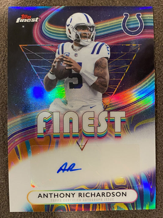 Anthony Richardson - 2025 Topps Finest - Oil Spill SSP AUTO - Colts