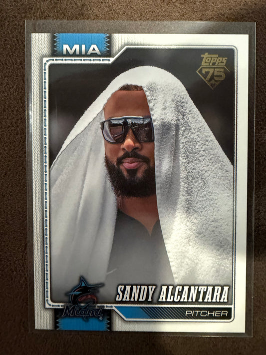 Sandy Alcantara - 2026 Topps Series 2 - Golden Mirror SSP - Marlins