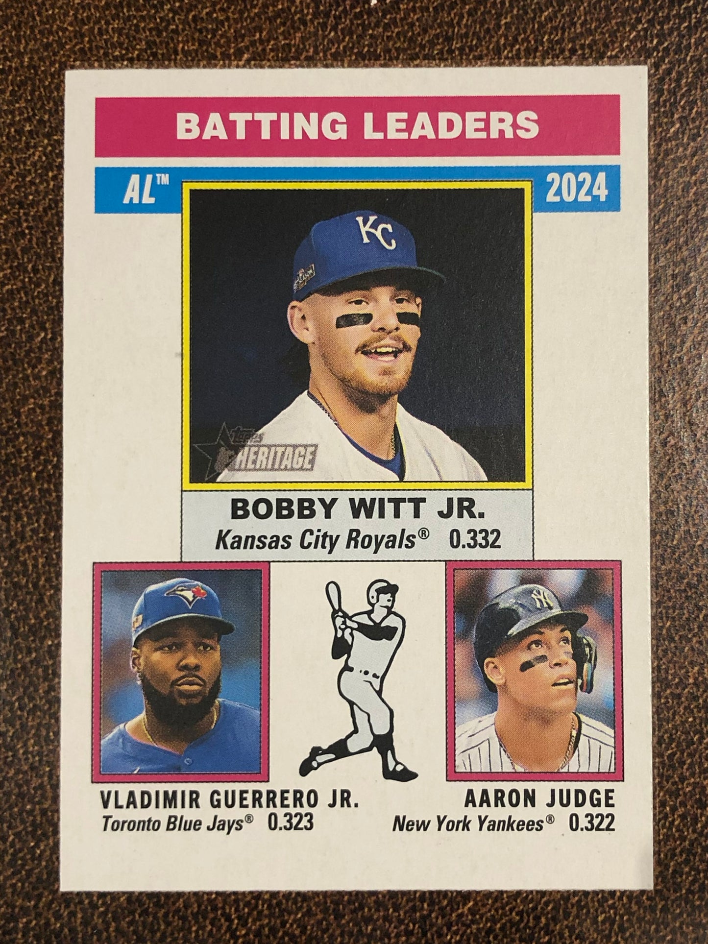 Bobby Witt Jr. / Vladimir Guerrero Jr. / Aaron Judge - 2025 Topps Heritage - Base - Royals