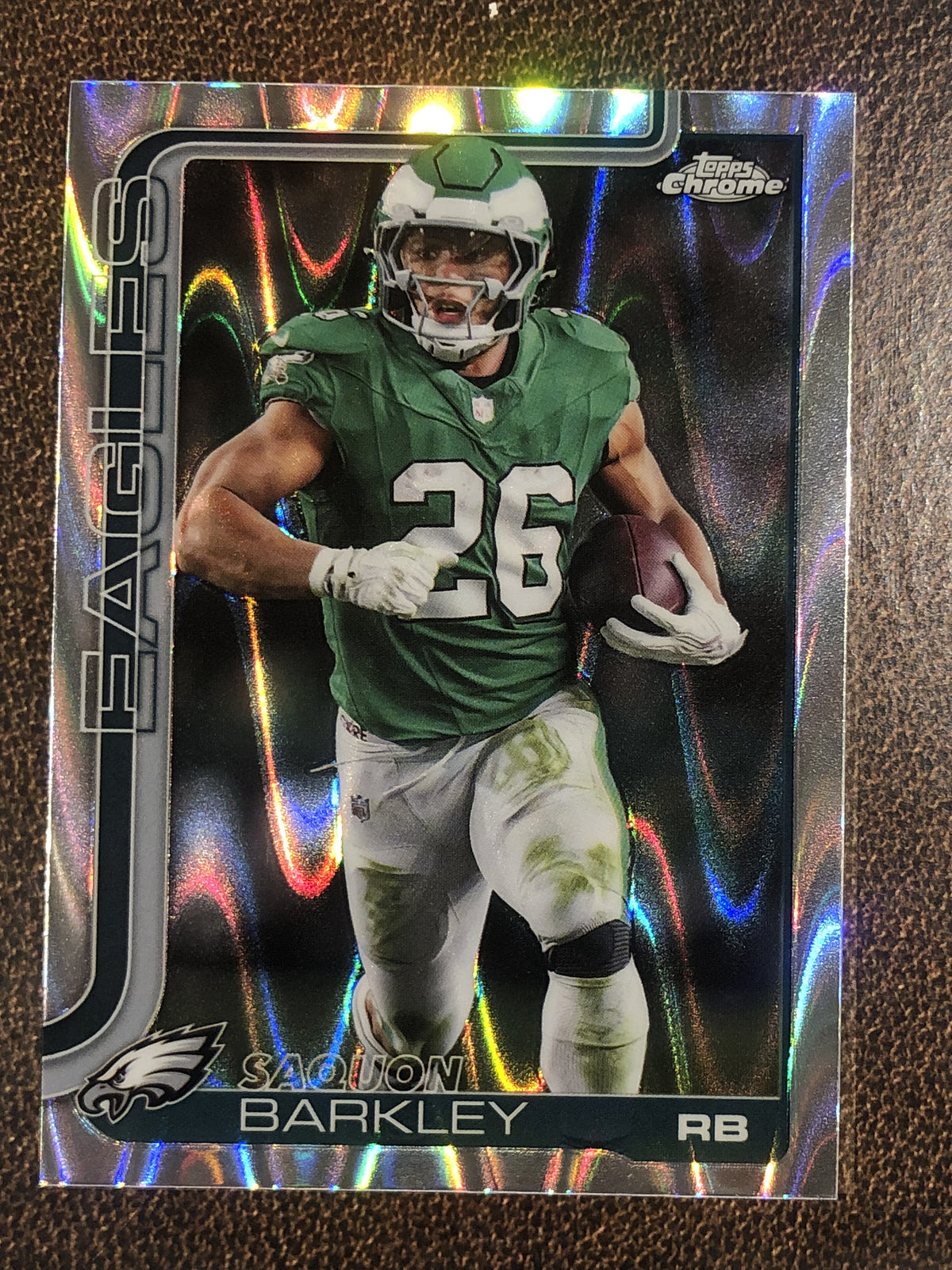 Saquon Barkley - 2025 Topps Chrome - Raywave Refractor - Eagles