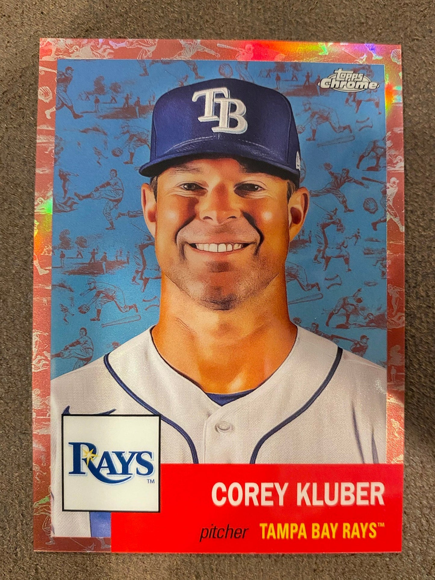 Corey Kluber - 2022 Topps Chrome Platinum Anniversary - Pink Toile /75 - Rays